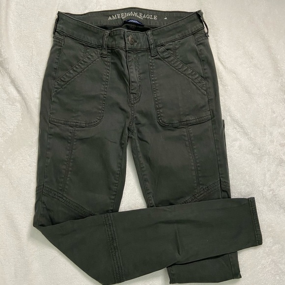 Olive green Super super stretch jeans - Picture 1 of 3